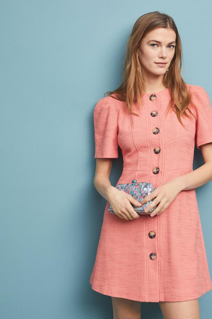 Gal Meets Glam Kathleen Button-front Dress