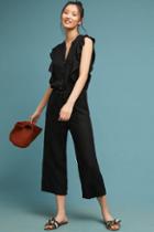 Velvet By Graham & Spencer Ruffled Linen Jumpsuit