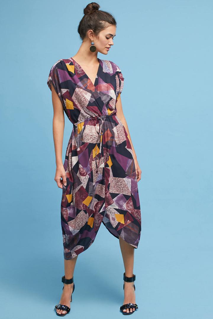 The Odells Geo Tie-front Dress