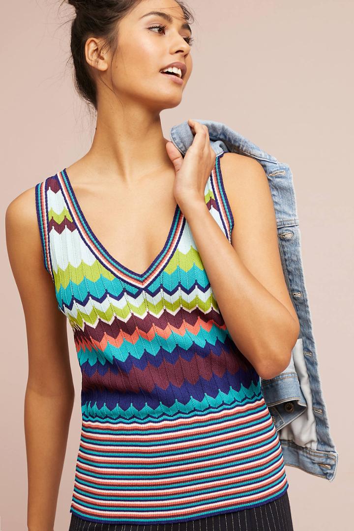 Aldomartins Zig-zagged Knit Tank