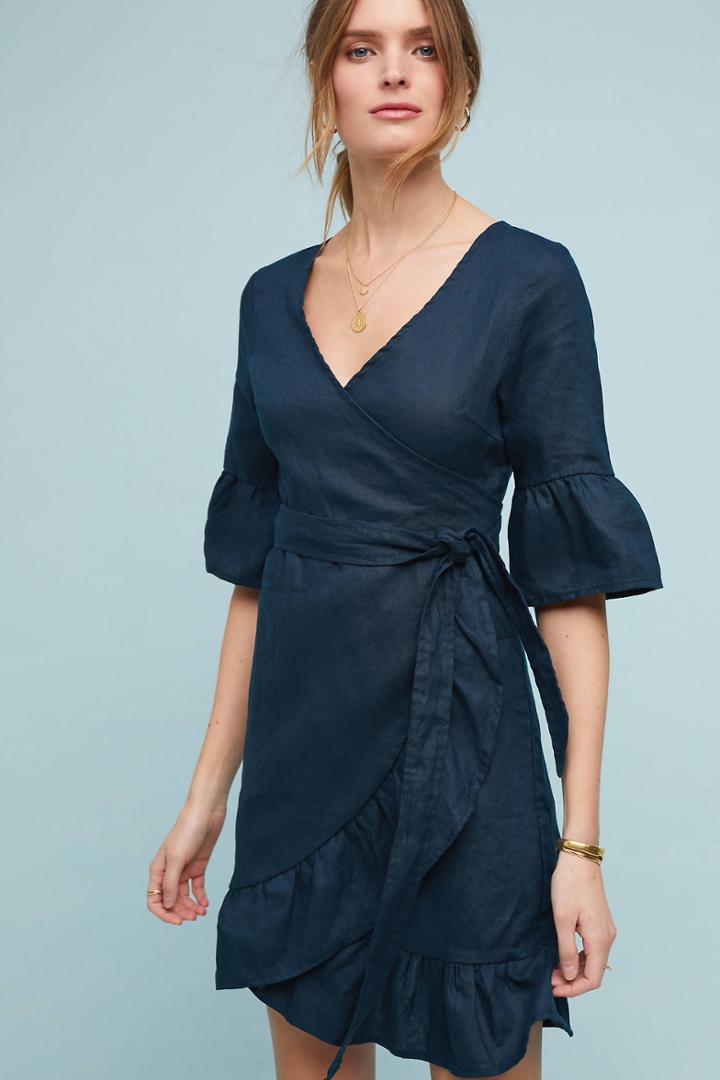 4our Dreamers Talulah Linen Wrap Dress