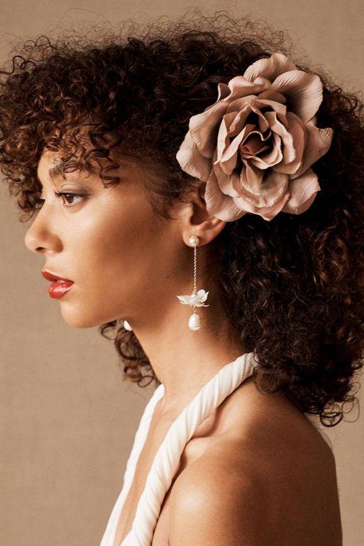 Anthropologie Mauve Floral Clip