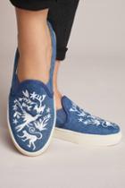 Soludos Embroidered Denim Sneakers