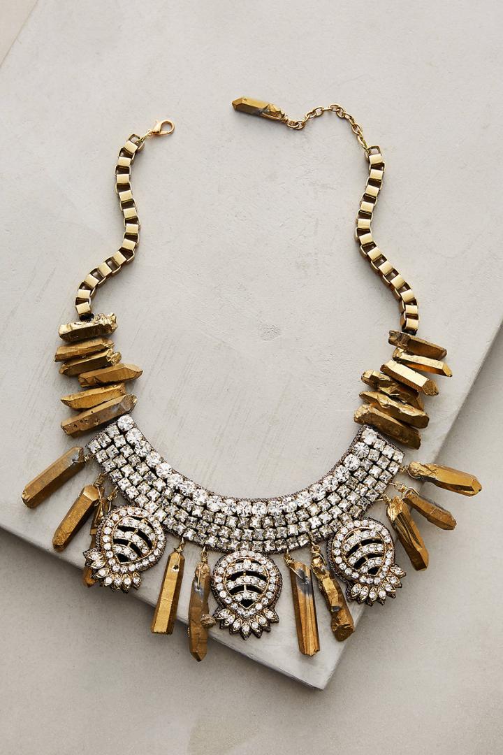 Suzanna Dai Sierra Quartz Bib Necklace