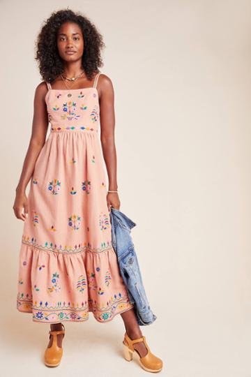 Payal Pratap Amber Embroidered Maxi Dress