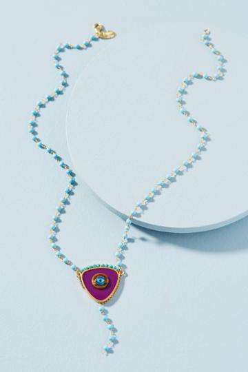 Katerina Psoma Turqoise Evil Eye Pendant Necklace