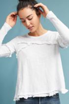 Left Of Center Ruffled-yoke Tee