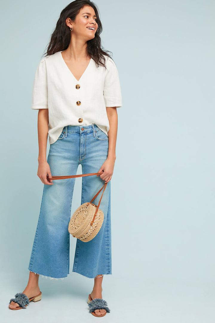 Mother Mother The Roller High-rise Cropped Flare Jeans