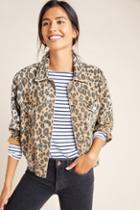 Amo Lulu Leopard Denim Jacket