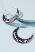Anthropologie Crocheted Hoop Earrings