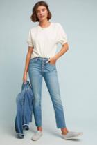 Mother The Pixie Dazzler Ultra High-rise Straight Ankle Fray Jeans