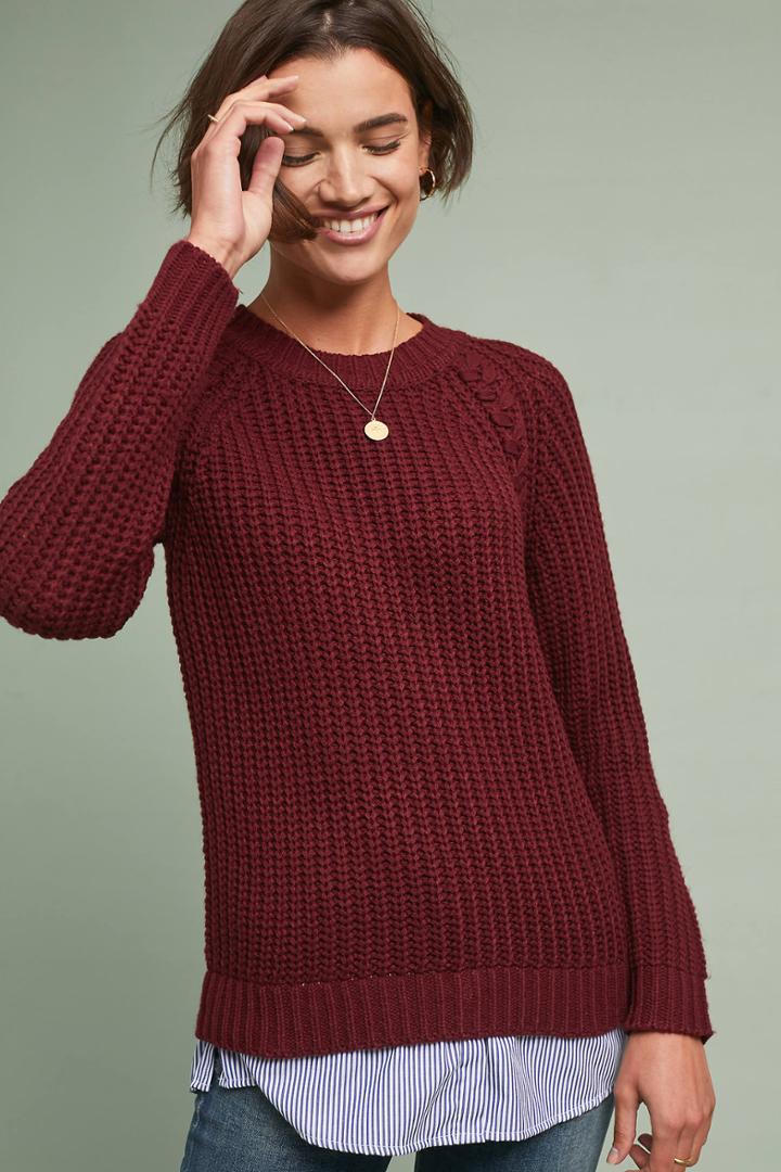 Bb Dakota Mixed Media Sweater