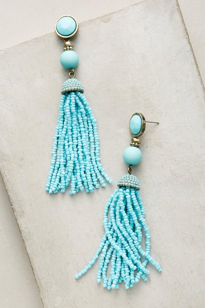 Anthropologie Artemis Tassel Drop Earrings
