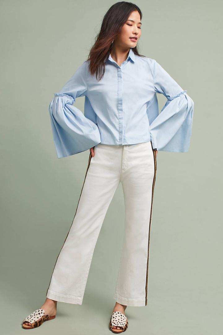 Anthropologie Bell-sleeve Buttondown