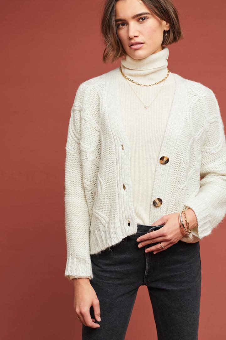 Moth Clason Cable-knit Cardigan