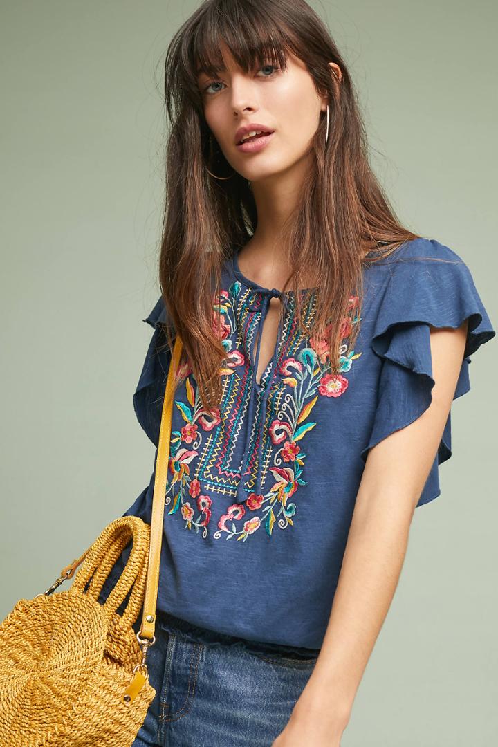 Ranna Gill Enesta Embroidered Top