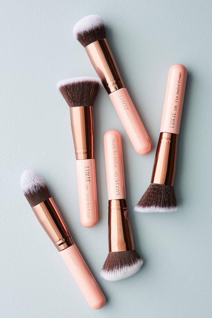 Luxie Rose Gold Kabuki Brush Set