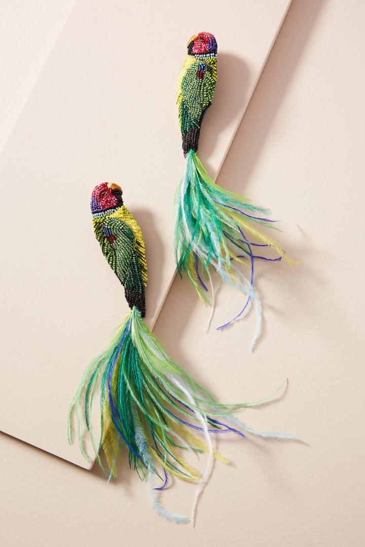 Mignonne Gavigan Tail Feathers Drop Earrings