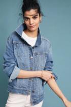 Pilcro And The Letterpress Pilcro Amore Embroidered Denim Jacket