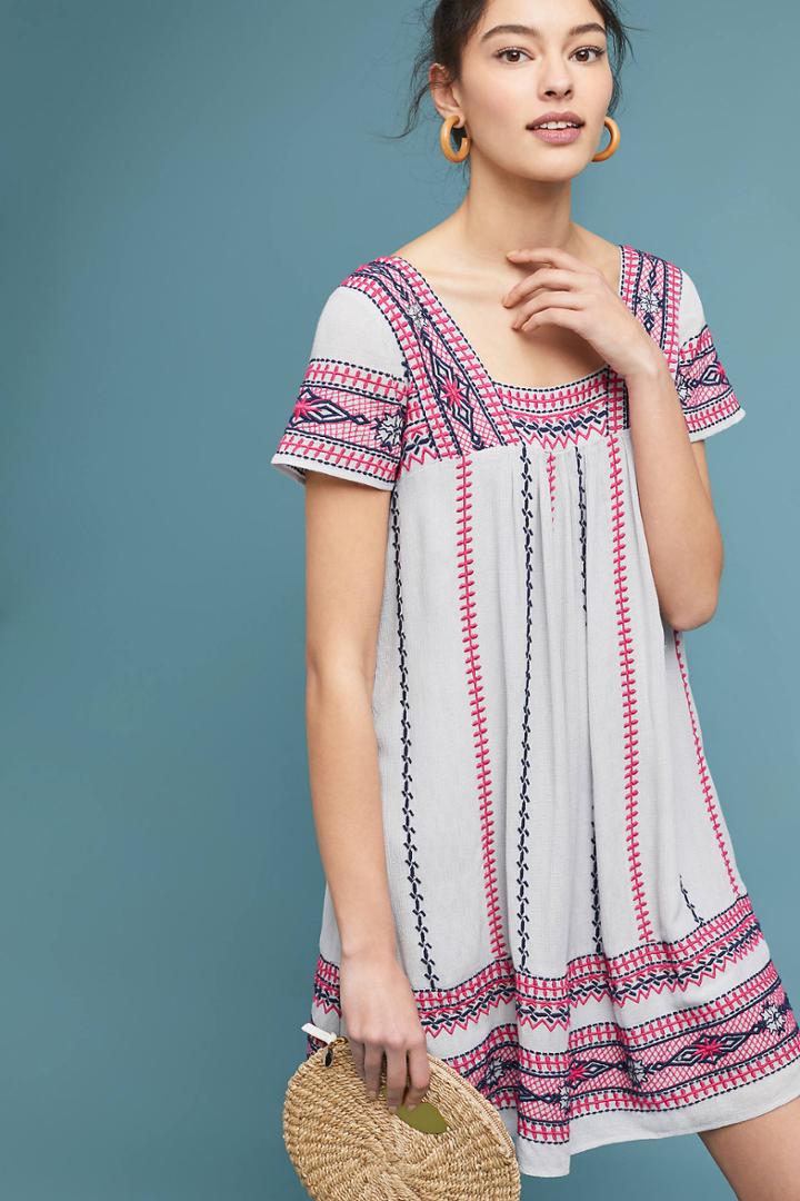Maeve Ruidoso Embroidered Dress