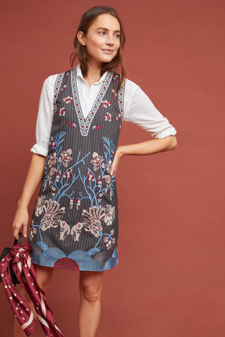 Foxiedox Pinstriped Shift Dress