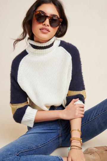 Isla Maude Colby Colorblocked Turtleneck