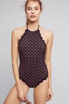 Marysia Lasercut Halter One-piece Swimsuit