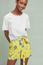 Moon River Marigold Floral Shorts