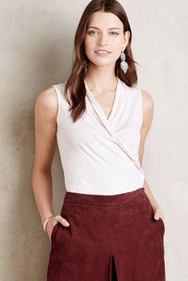 Velvet By Graham And Spencer Maren Cross-front Tank