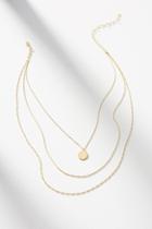 Anthropologie Trifecta Coin Layered Necklace