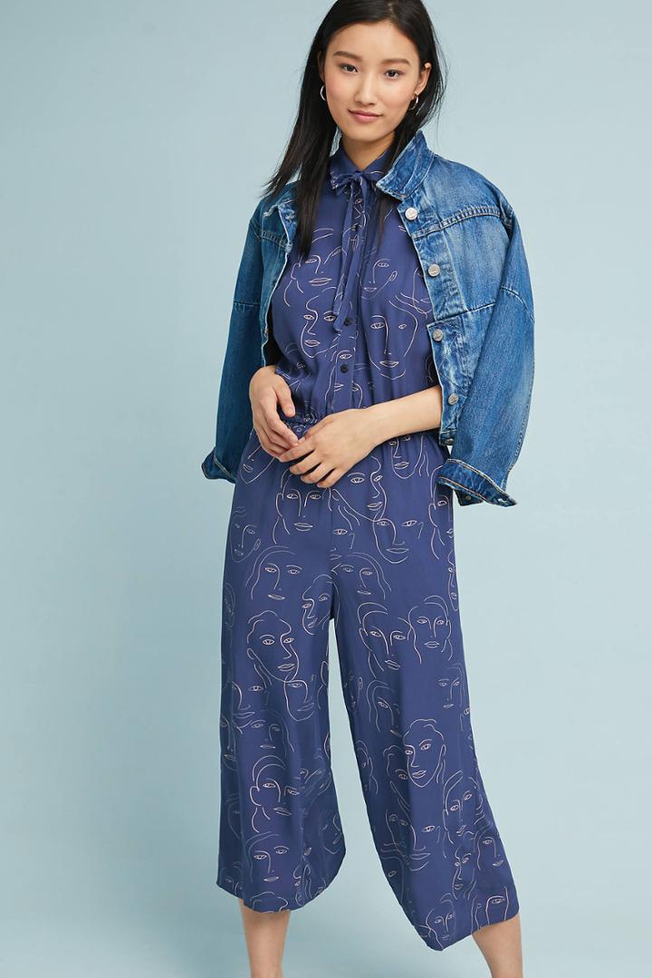 Corey Lynn Calter Malia Cropped Wide-leg Jumpsuit