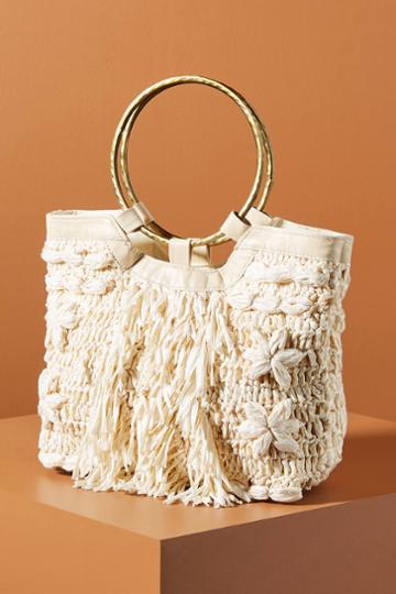 Anthropologie Rosalita Fringe Mini Tote Bag