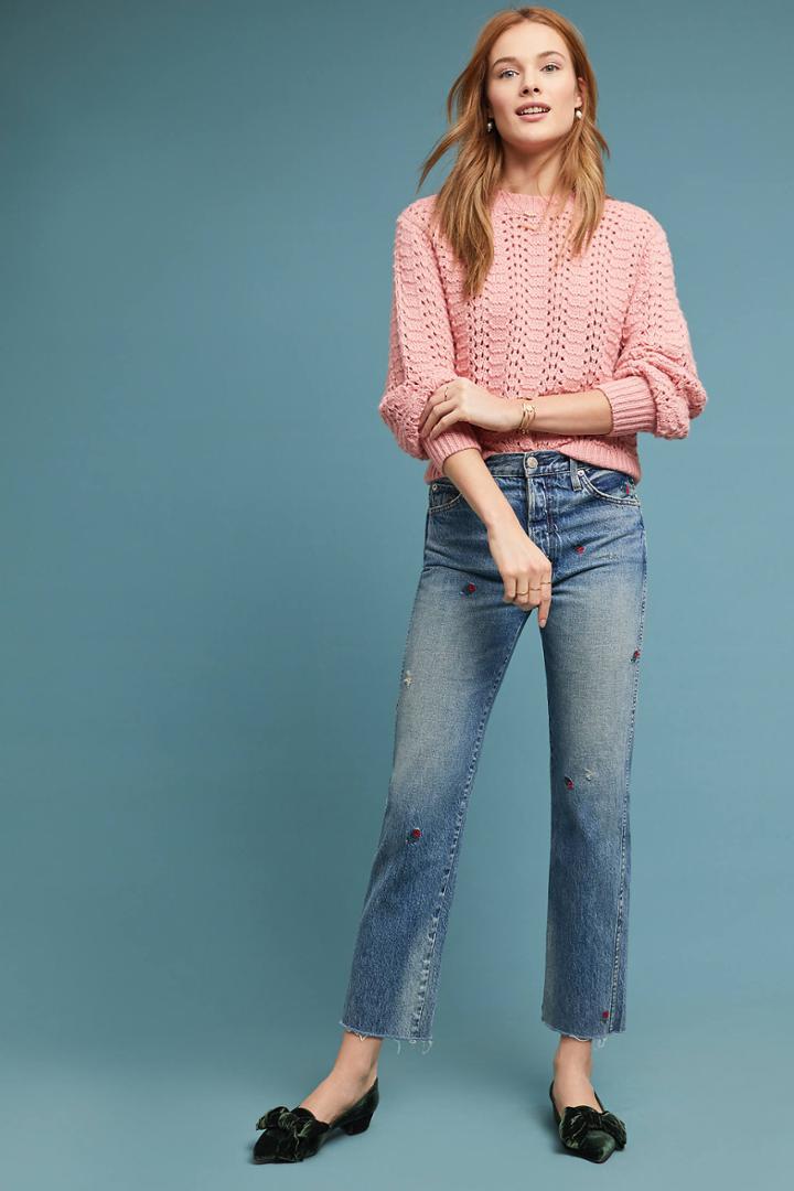 Amo Loverboy Ultra High-rise Straight Cropped Jeans