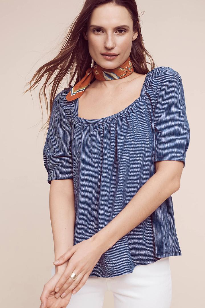 Anthropologie Darra Peasant Top