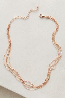Anthropologie Rosegold Collar Necklace