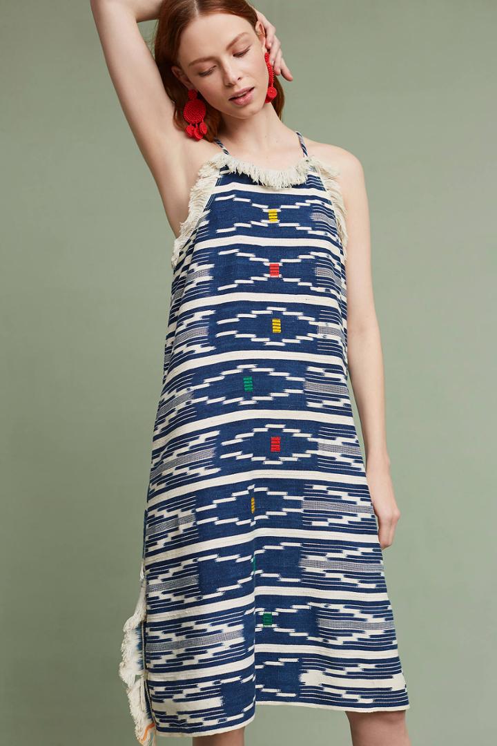 Corey Lynn Calter Ikat Fringed Dress