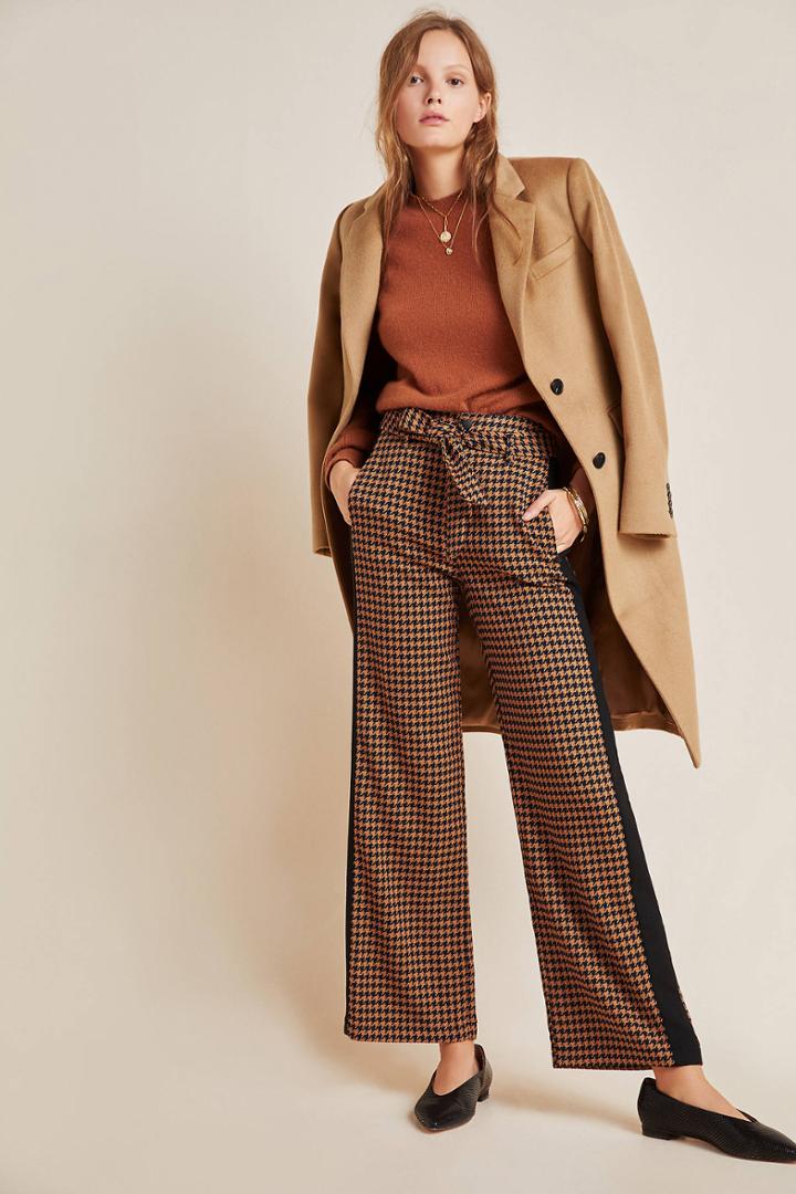 Scotch & Soda Houndstooth Wide-leg Pants