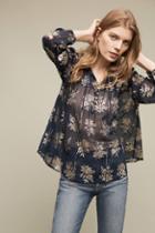 Anthropologie Shimmered Alodia Top
