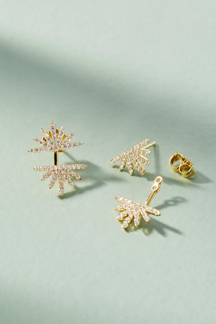 Anthropologie Sunburst Front-back Earrings