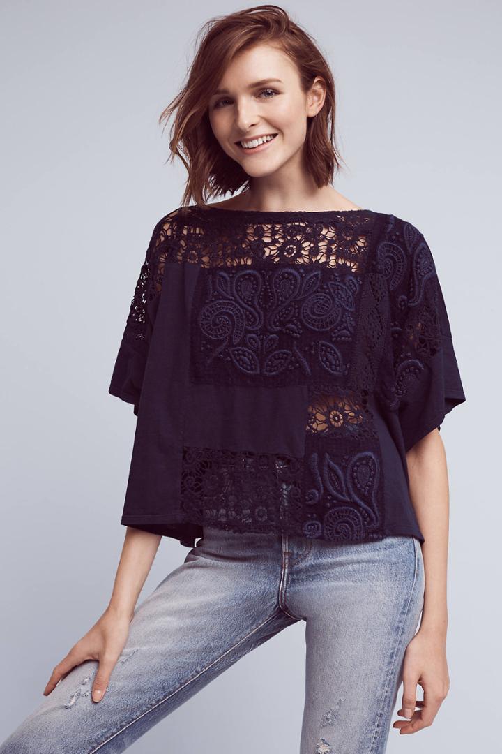 Akemi + Kin Embroidered Darrie Top