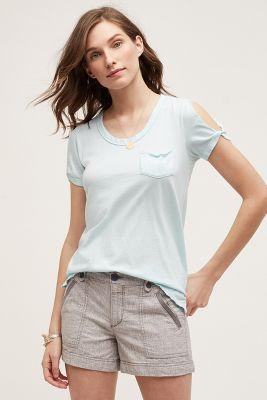 T.la Keyhole Open-shoulder Tee