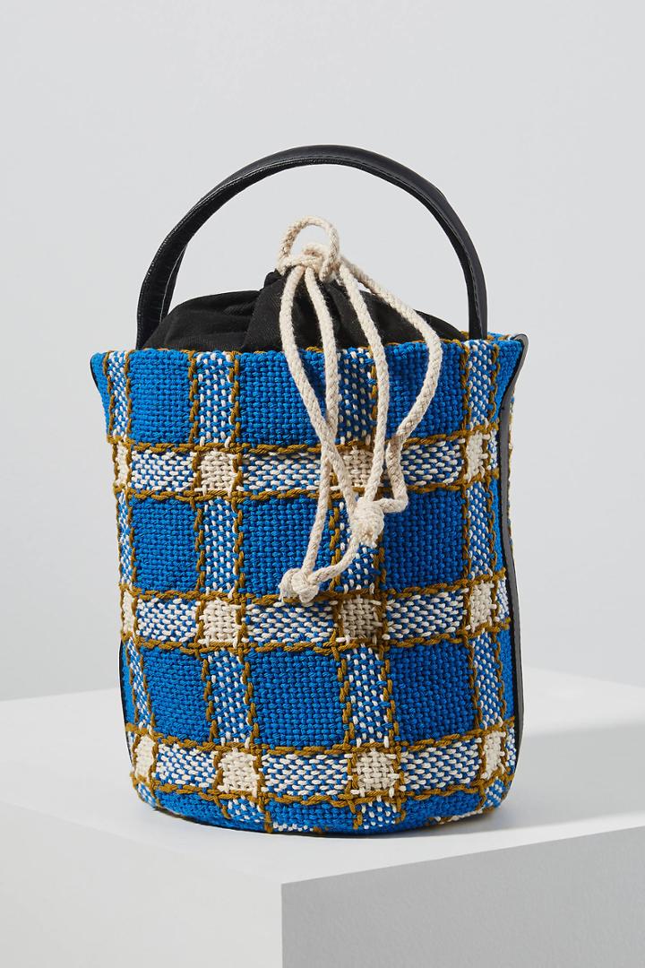 Maria La Rosa Porto Woven Bucket Bag