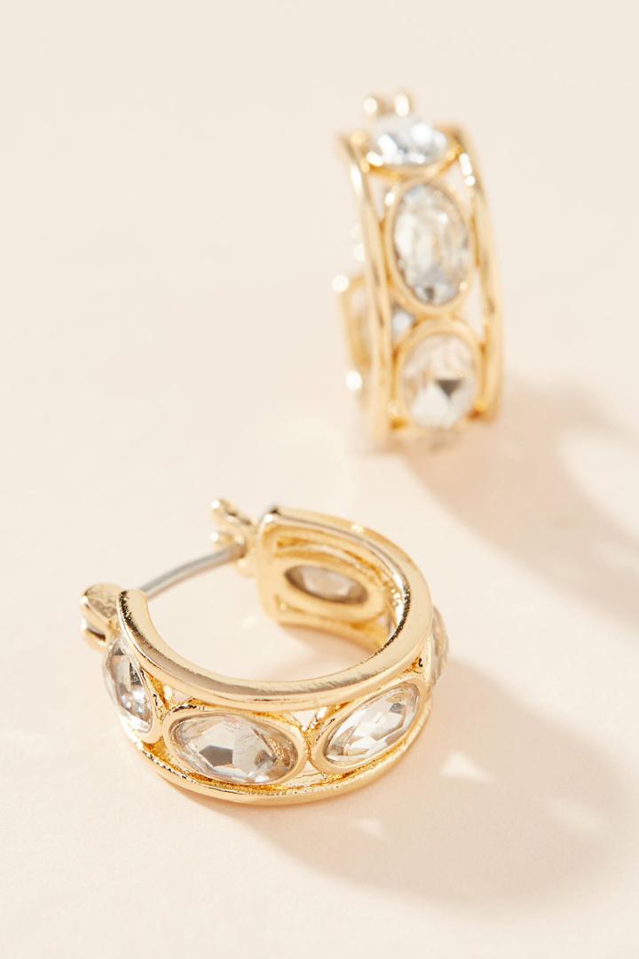 Anthropologie Elara Huggie Hoop Earrings