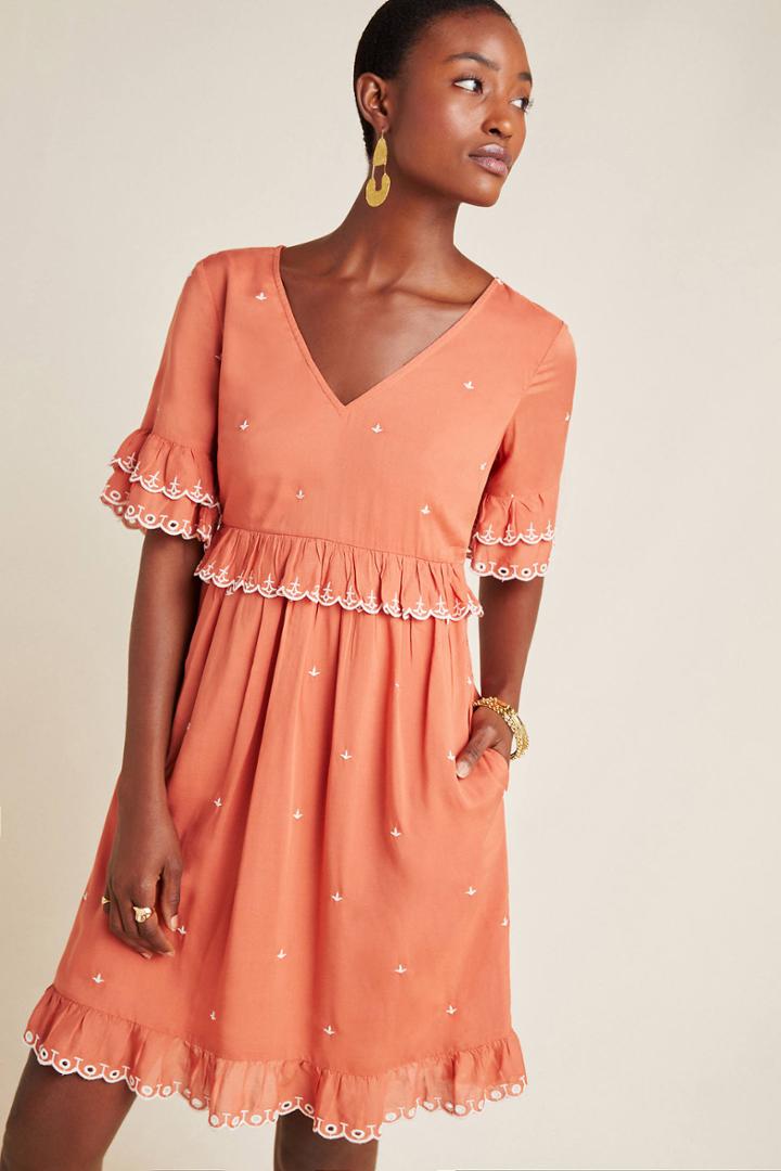 Anthropologie Samia Ruffled Tunic Dress