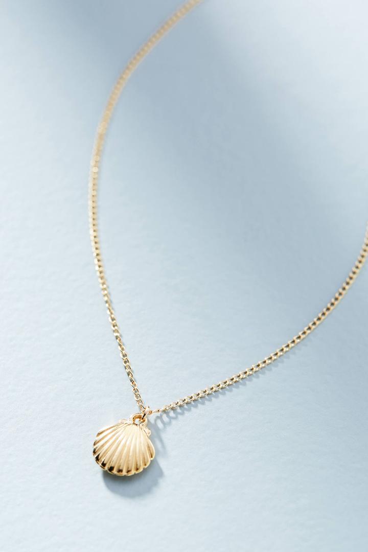 Tess + Tricia Seaside Shells 24k Gold-plated Pendant Necklace