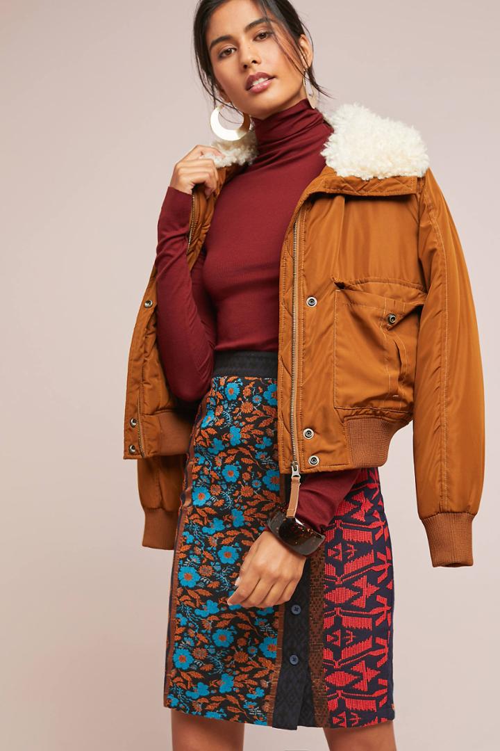 Dolan Left Coast Jacquard Pencil Skirt