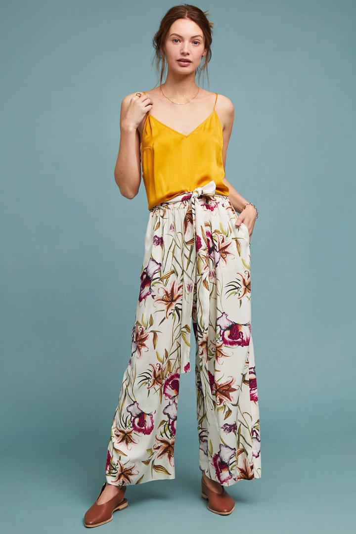 The Odells Riley Floral Wide-leg Pants