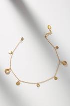 Anthropologie Liza Echeverry New York 24k Gold-plated Charm Bracelet