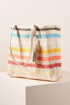 Anthropologie En Shalla Colorful Striped Tote Bag