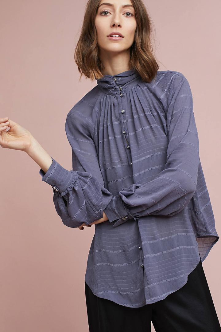 Featherbone Marietta High-neck Buttondown